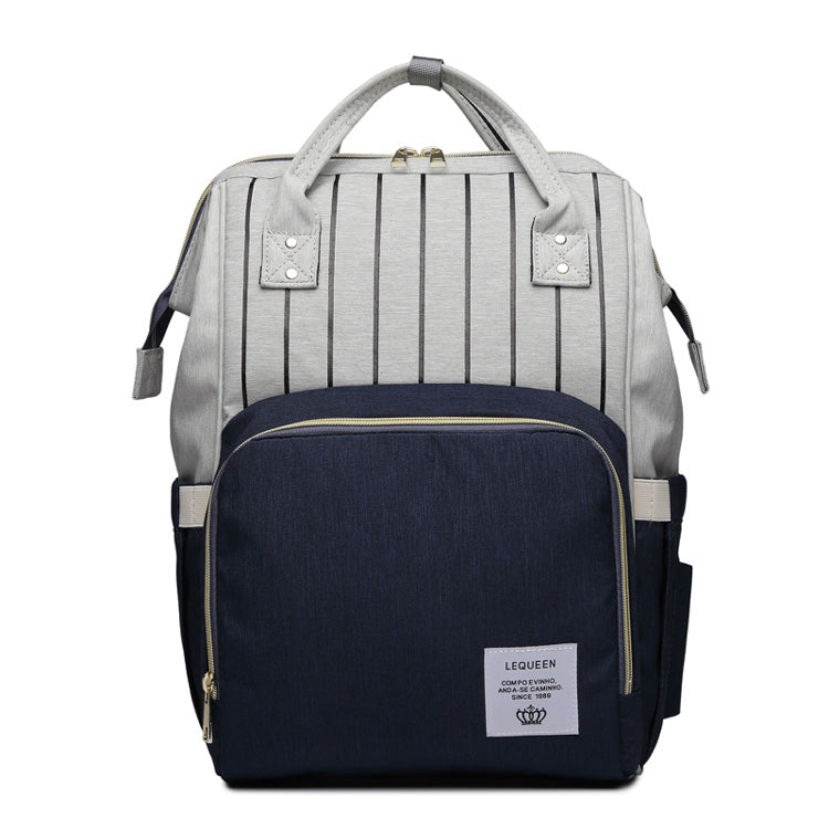 High Quality Fashion Mummy Maternity Nappy Bag in stylish design, made from durable Oxford material, featuring a zipper pocket and soft handles.
