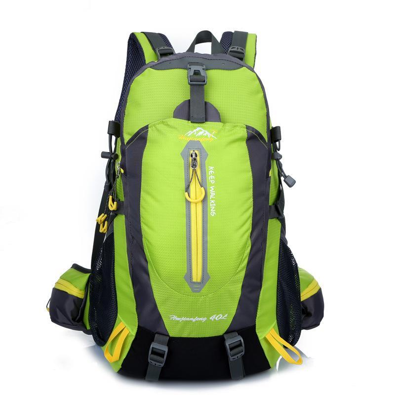High Quality Hiking Camping Mountaineering Backpack made of durable nylon, featuring a spacious design suitable for various outdoor activities.