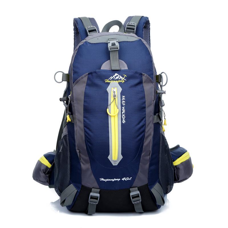High Quality Hiking Camping Mountaineering Backpack made of durable nylon, featuring a spacious design suitable for various outdoor activities.