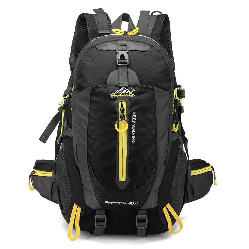 High Quality Hiking Camping Mountaineering Backpack made of durable nylon, featuring a spacious design suitable for various outdoor activities.