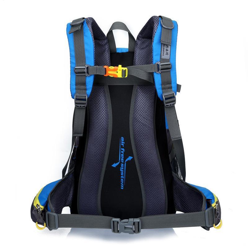 High Quality Hiking Camping Mountaineering Backpack made of durable nylon, featuring a spacious design suitable for various outdoor activities.