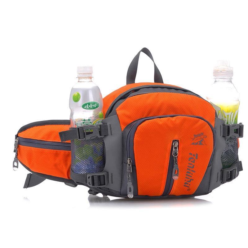 High Quality Multi Function Outdoor Waist Bag in nylon material, showcasing its compact size and versatile design for outdoor activities.