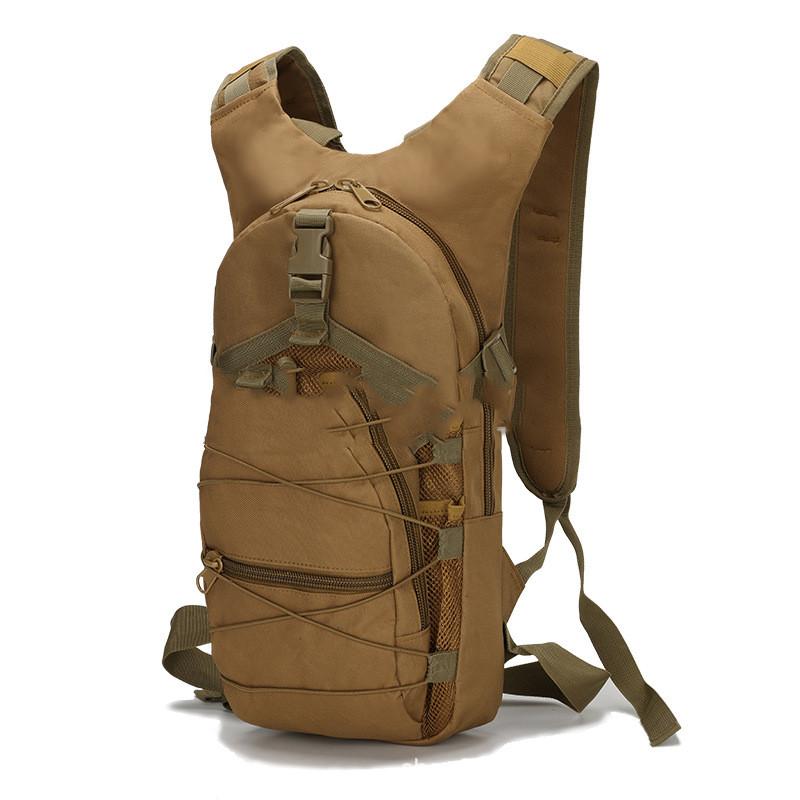 High Quality Outdoor Multi-function Mountaineering Backpack in camouflage pattern, showcasing its durable Oxford material and compact design.