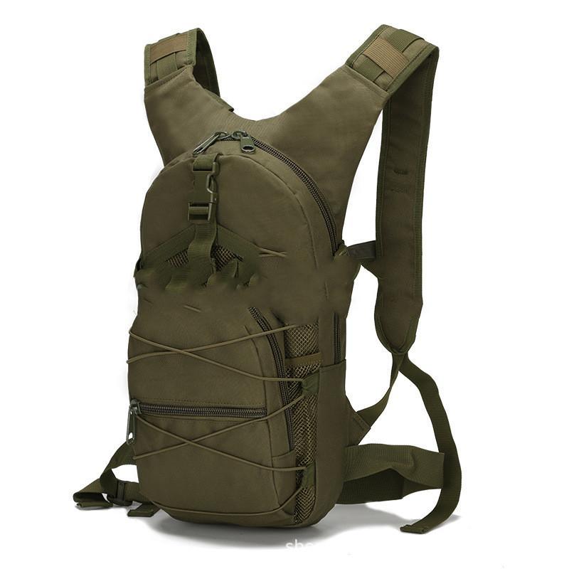 High Quality Outdoor Multi-function Mountaineering Backpack in camouflage pattern, showcasing its durable Oxford material and compact design.