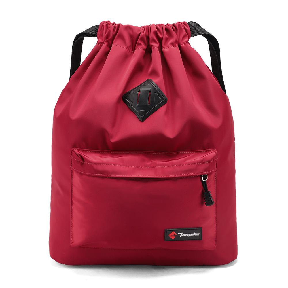 High Quality Unisex Waterproof Drawstring Backpack in a stylish design, showcasing its waterproof material and spacious interior.