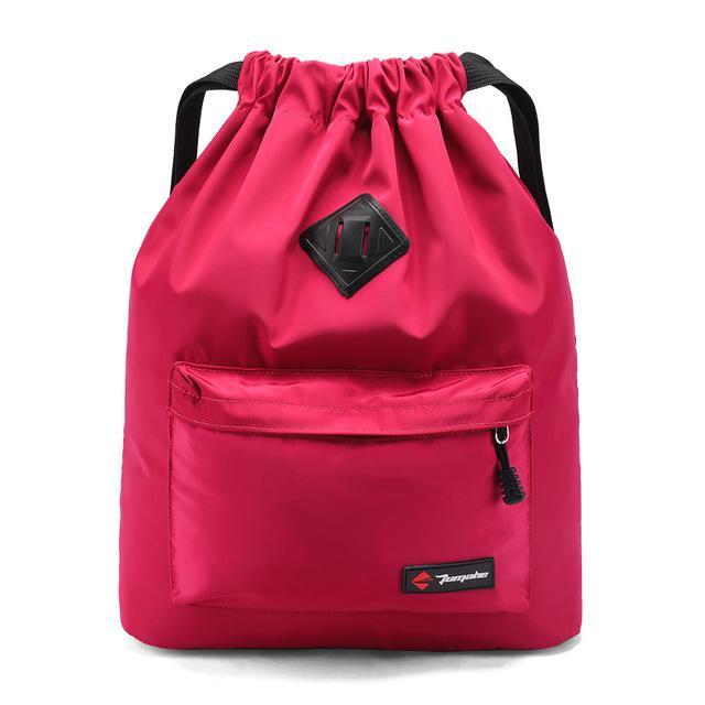 High Quality Unisex Waterproof Drawstring Backpack in a stylish design, showcasing its waterproof material and spacious interior.