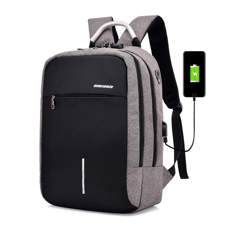High Quality USB Charge Anti Theft Backpack for Men, featuring a sleek design, anti-theft features, and USB charging interface.