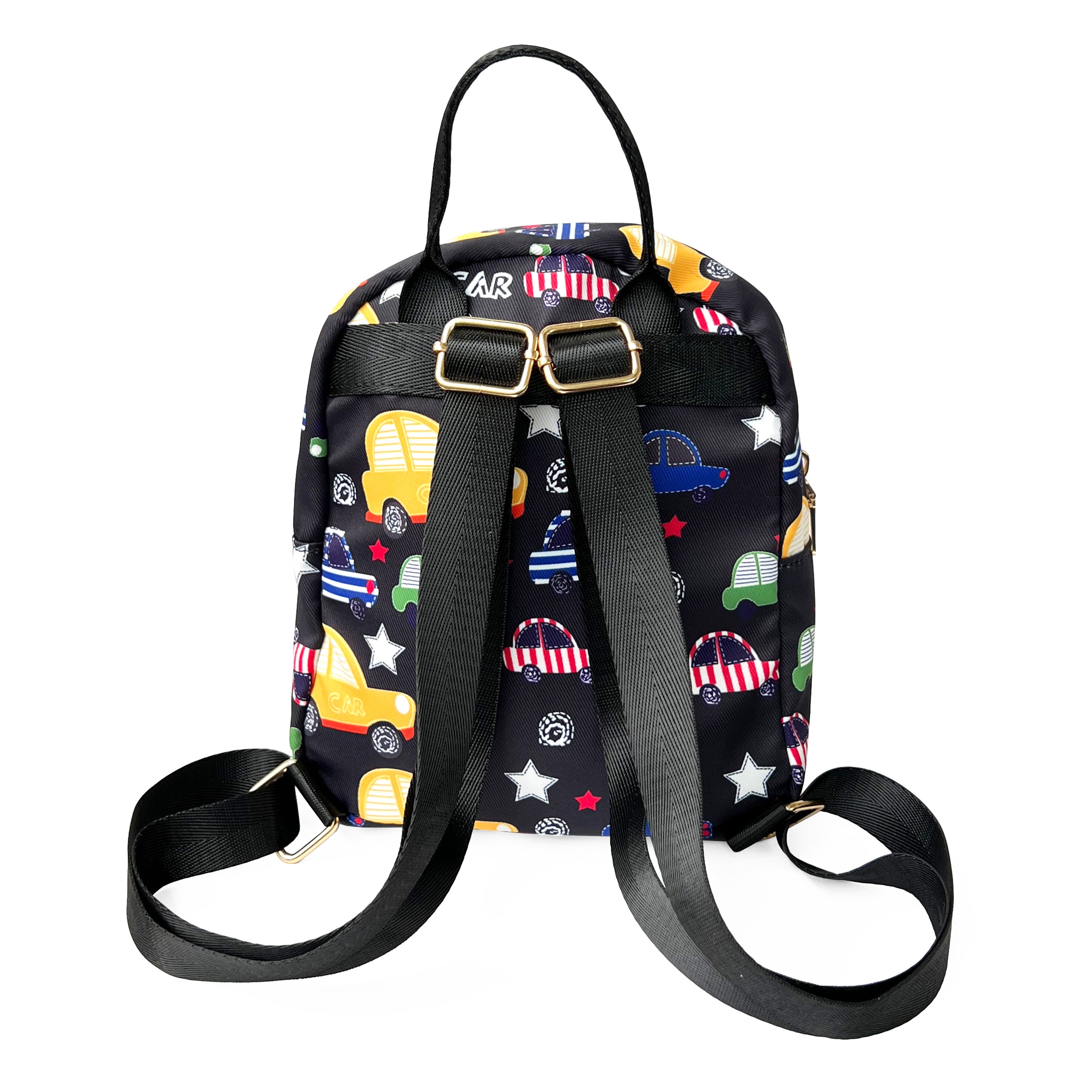 NICCI Kids' Backpack with Prints featuring vibrant designs and gold tone hardware, perfect for children.