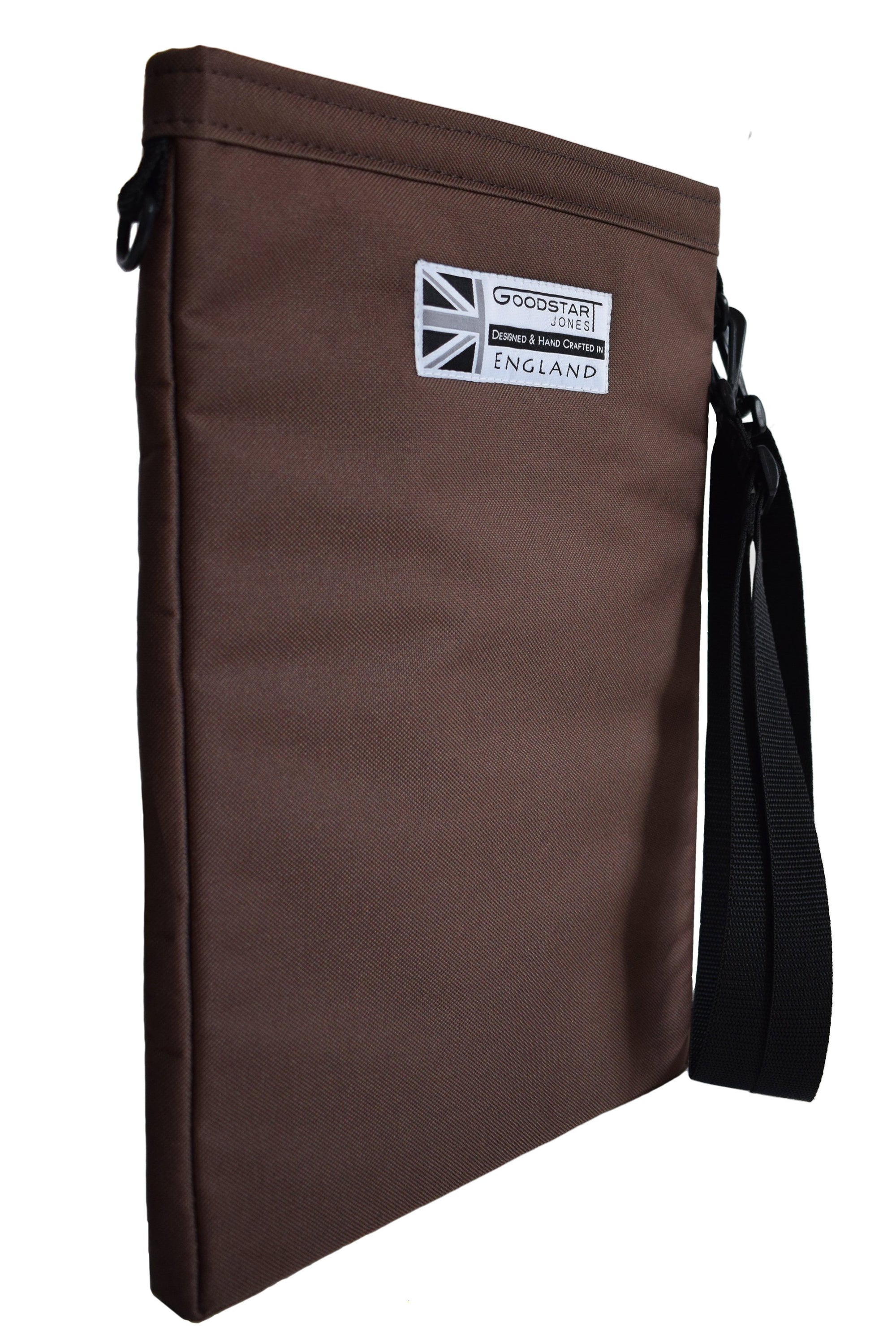 Brown Laptop Carry Case designed for 15.6-inch laptops with a protective tablet pouch.