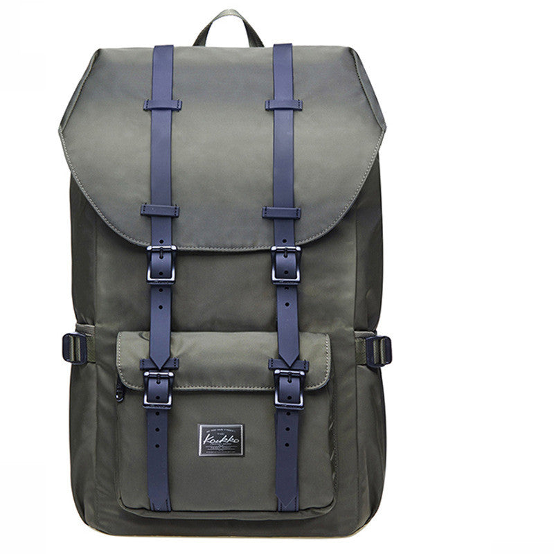Large Capacity Business Travel Sports Laptop Backpack in nylon, featuring a zipper pocket and a spacious interior for laptops and essentials.