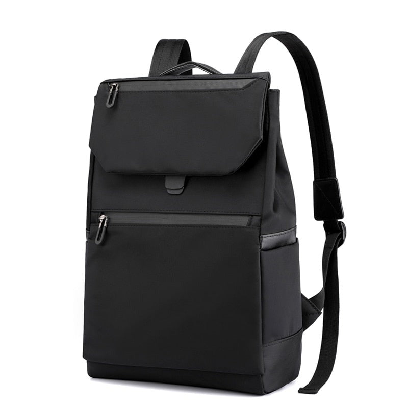 Men's multifunctional waterproof backpack made of Oxford cloth, featuring multiple pockets and a sleek design, ideal for business and casual use.