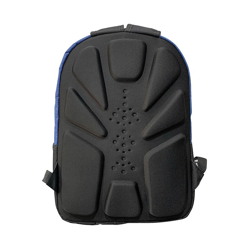 Multifunction Casual Male Business Portable Laptop Rucksack in stylish patchwork design, made of durable nylon with multiple compartments.