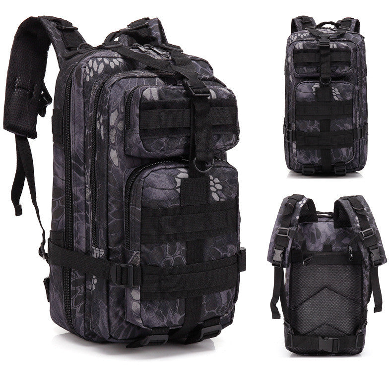 Multifunctional backpack designed for hiking and outdoor activities, featuring adjustable straps and waterproof material.