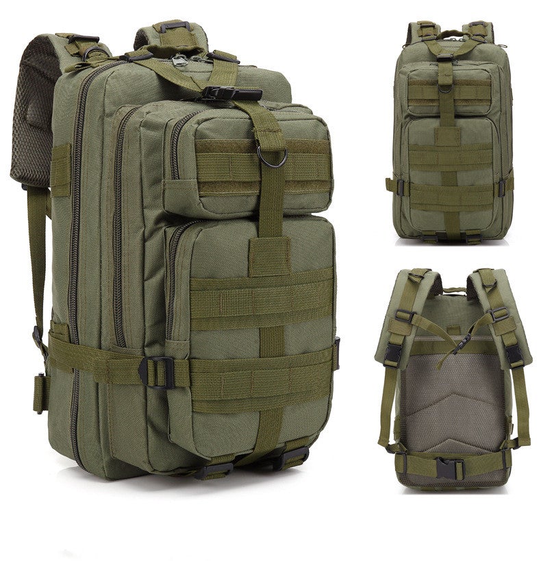 Multifunctional backpack designed for hiking and outdoor activities, featuring adjustable straps and waterproof material.