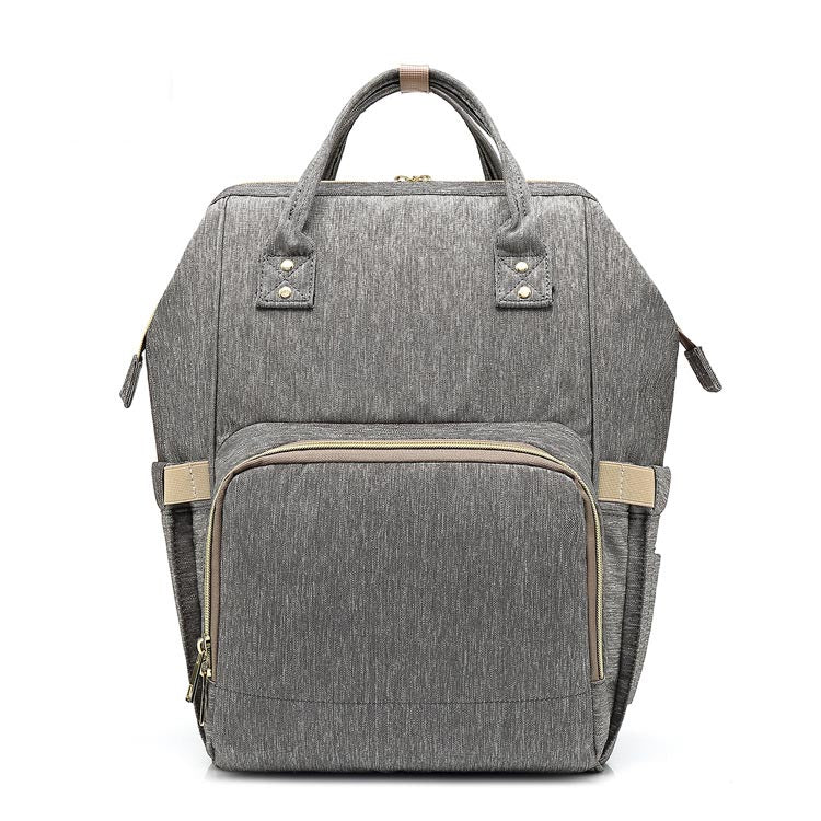 Multifunctional large-capacity backpack made of durable Oxford cloth, featuring double straps and a zipper opening.