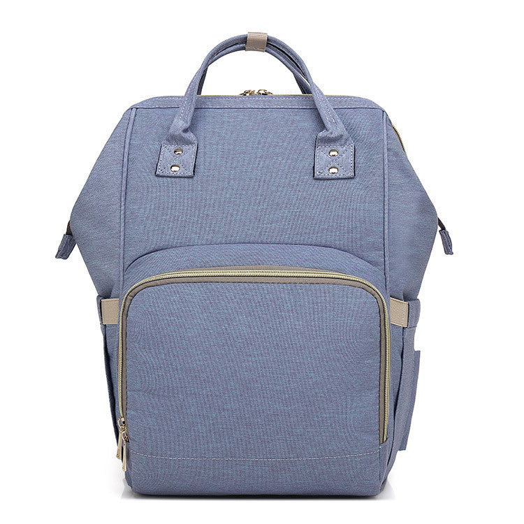 Multifunctional large-capacity backpack made of durable Oxford cloth, featuring double straps and a zipper opening.