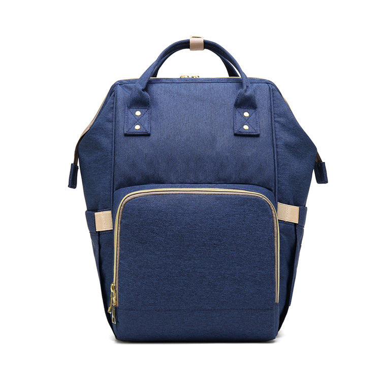Multifunctional large-capacity backpack made of durable Oxford cloth, featuring double straps and a zipper opening.