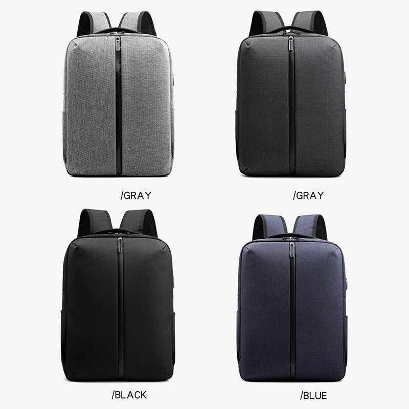 New Men's Business Backpack made of durable nylon, featuring multiple pockets and a sleek design, ideal for carrying laptops and daily essentials.