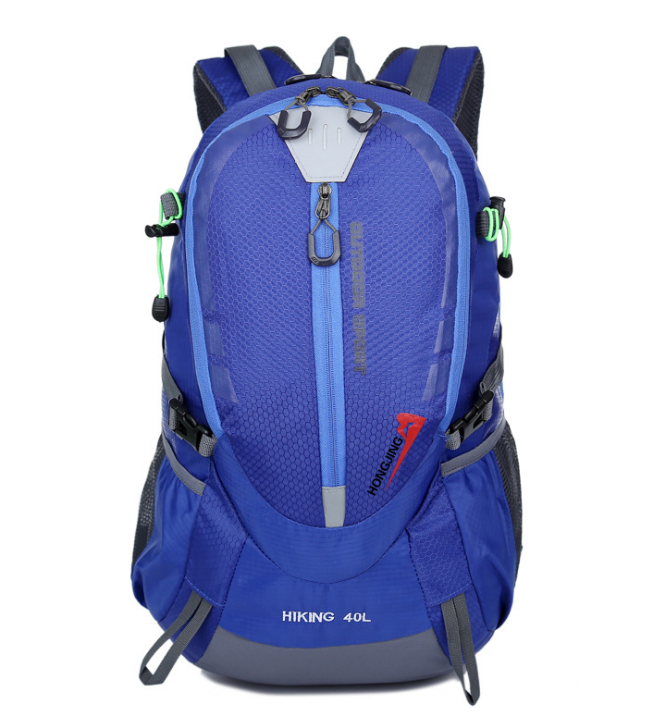Nylon Mountaineering Outdoor Travel Backpack in a vibrant color, showcasing its spacious design and durable straps, perfect for hiking and outdoor adventures.