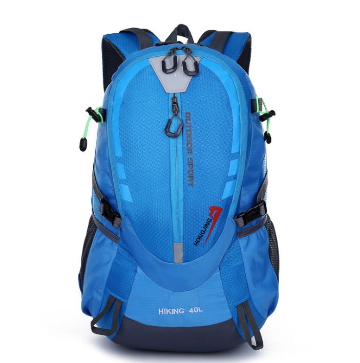 Nylon Mountaineering Outdoor Travel Backpack in a vibrant color, showcasing its spacious design and durable straps, perfect for hiking and outdoor adventures.