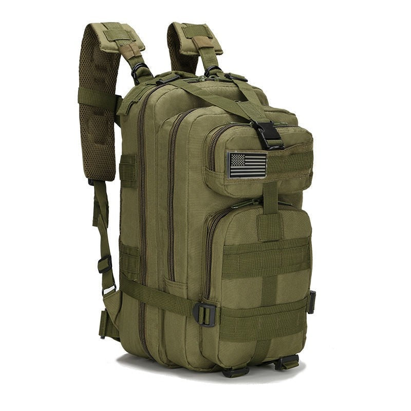 Nylon Waterproof Trekking Fishing Backpack in various colors, showcasing its durable design and spacious compartments.