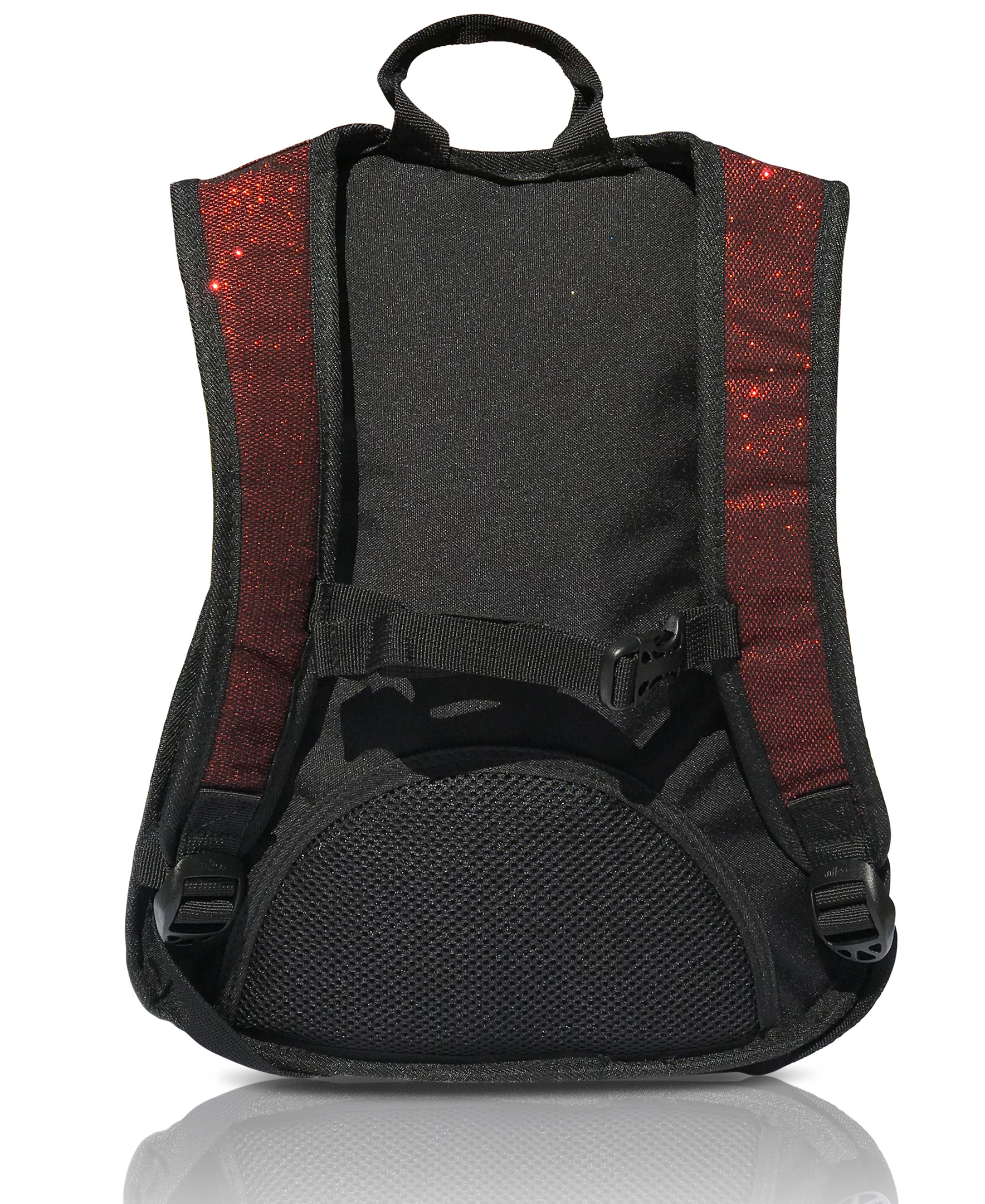 Obersee Mini Preschool Backpack for Girls featuring a sparkle design, insulated cooler pocket, and padded shoulder straps, ideal for toddlers.