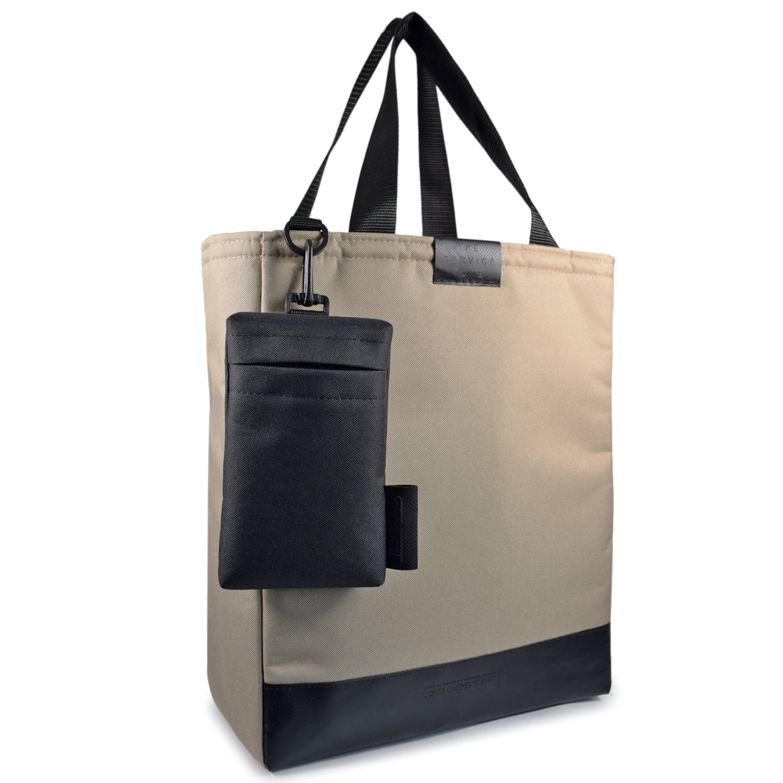 Padded Service Tote Bag in Sand Cream, featuring a cushioned design for comfort and durability, perfect for shopping and daily use.