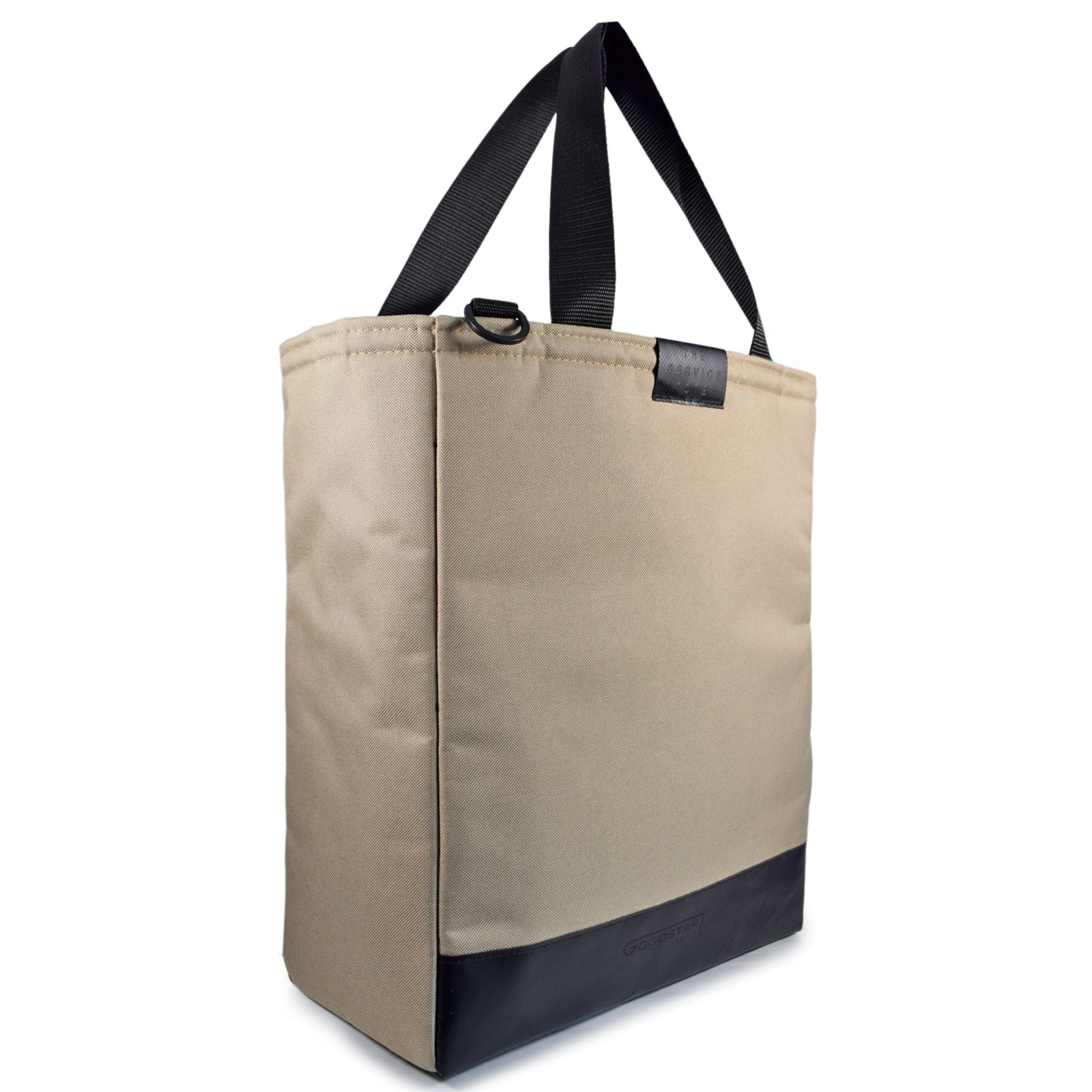 Padded Service Tote Bag in Sand Cream, featuring a cushioned design for comfort and durability, perfect for shopping and daily use.