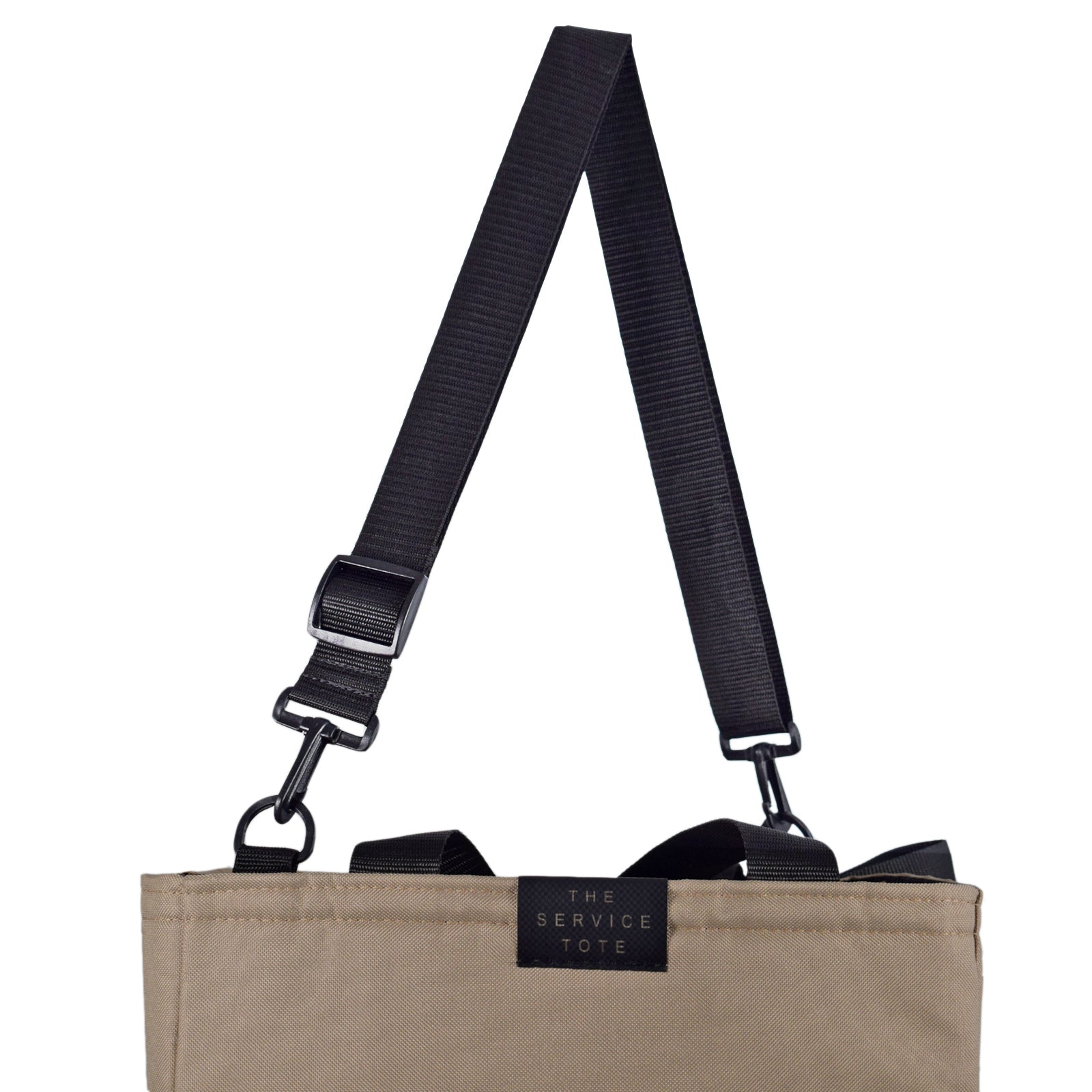 Padded Service Tote Bag in Sand Cream, featuring a cushioned design for comfort and durability, perfect for shopping and daily use.