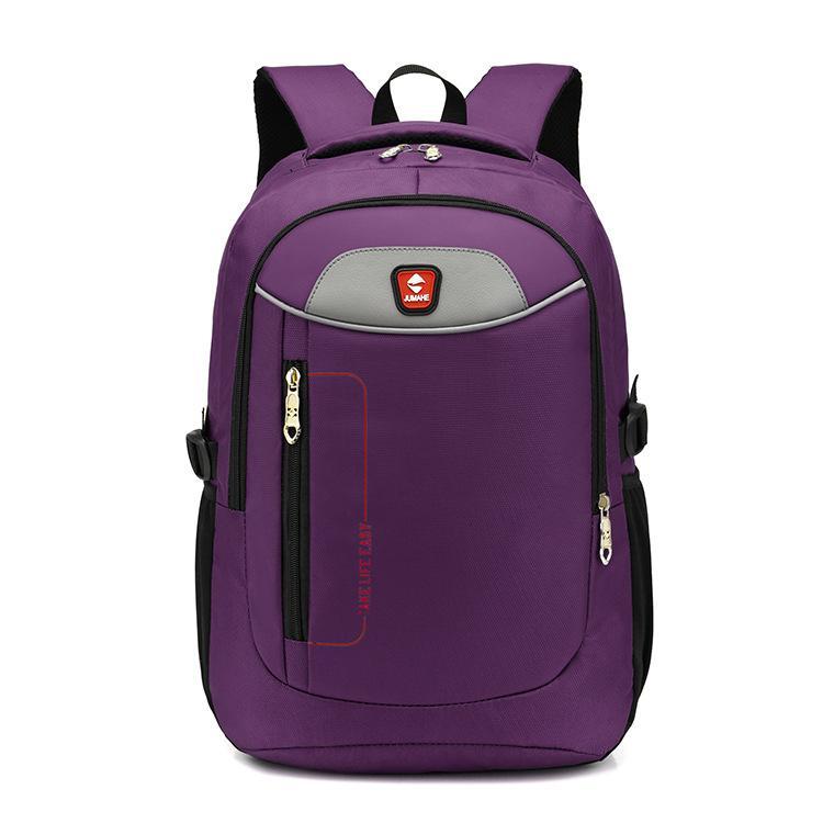 A sleek, waterproof business backpack made of durable Oxford cloth, featuring multiple compartments and comfortable shoulder straps.