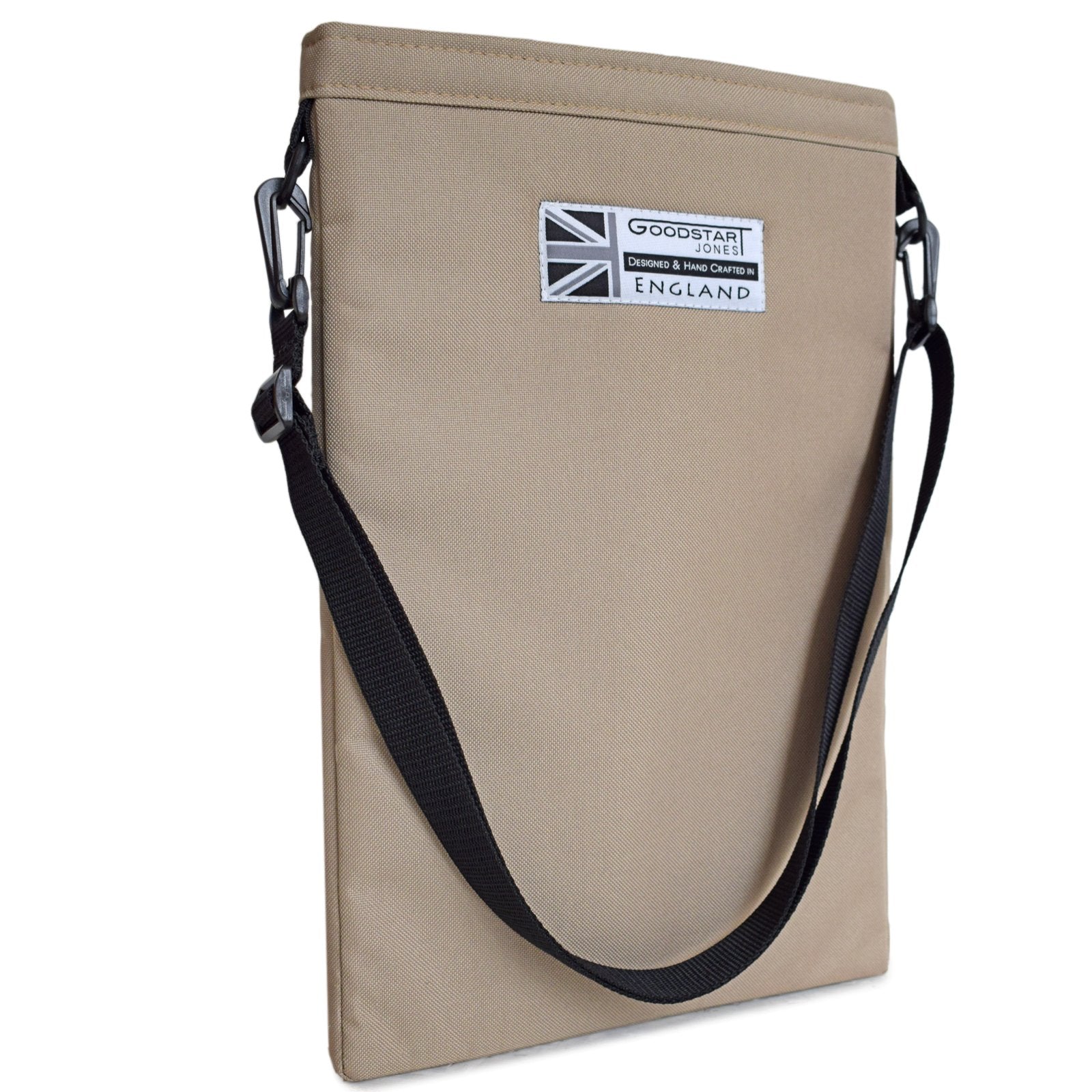 Woodsack XL Backpack in SAND color, showcasing spacious compartments and padded straps for comfort.