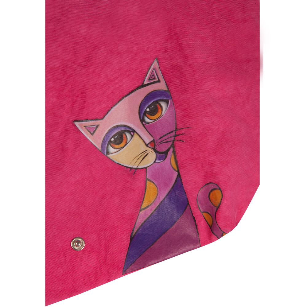 Biggdesign Owl and City Umhängetasche mit bunten Katzengrafiken, leicht und stilvoll, ideal für Schule und Urlaub.