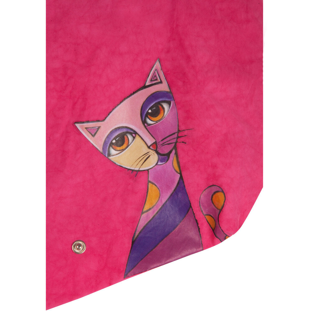 Biggdesign Owl and City Umhängetasche mit bunten Katzengrafiken, leicht und stilvoll, ideal für Schule und Urlaub.