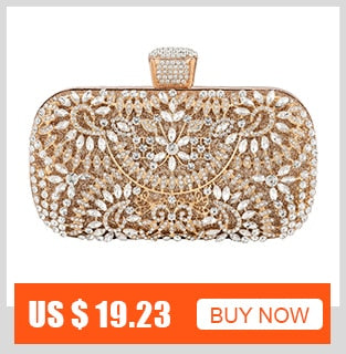 Elegant Diamond Evening Clutch Bag for women, featuring floral pattern and sparkling diamonds, perfect for weddings and parties.