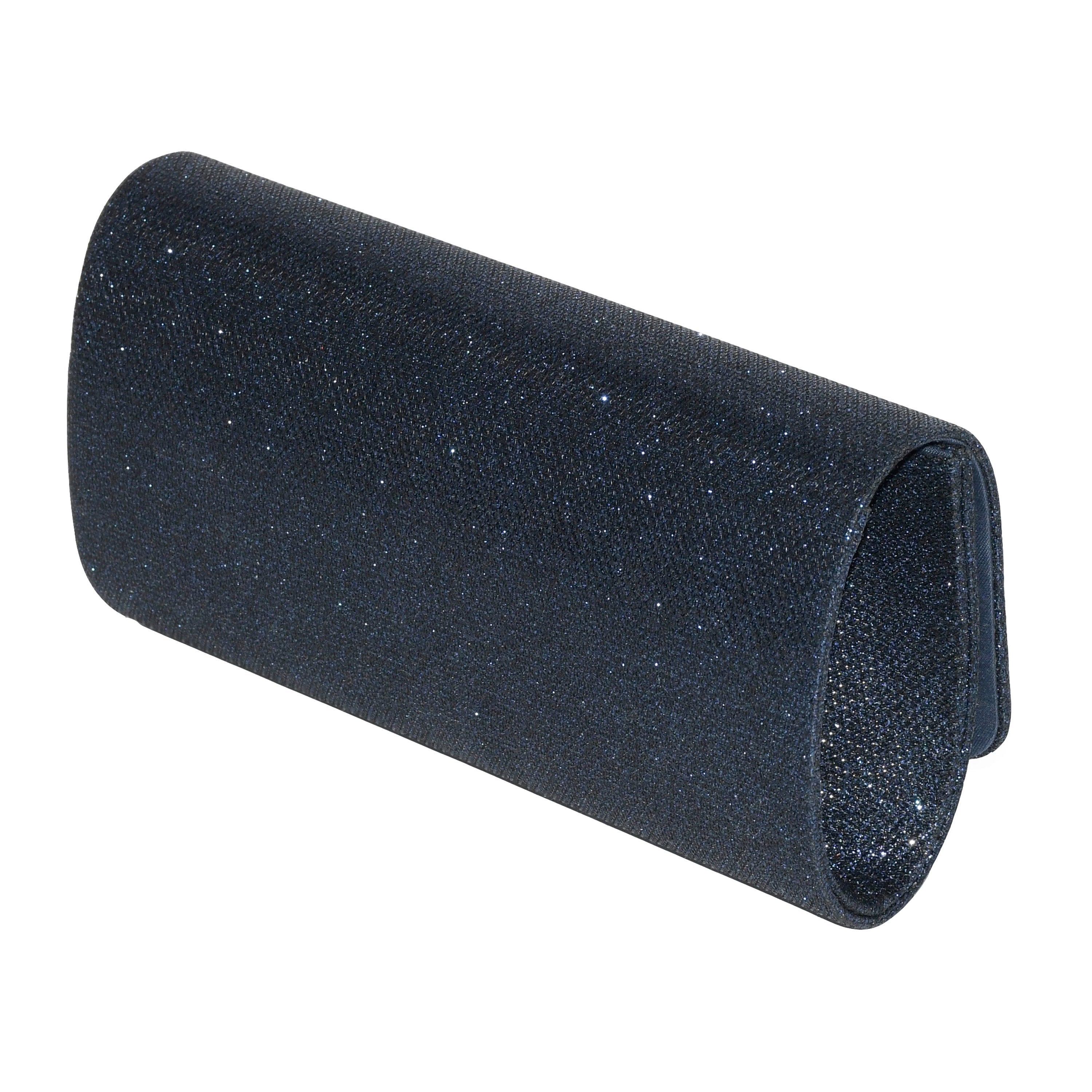 Elegant evening bag with a sparkling glitter bow, featuring a detachable chain strap and magnetic snap closure.