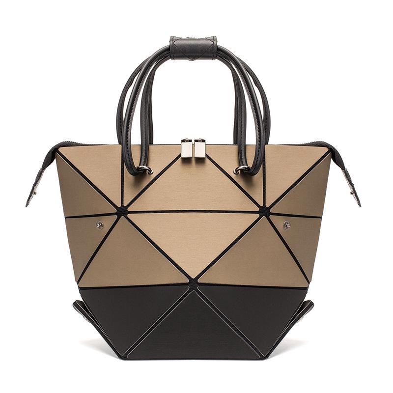 Fashion Geometric Rhombic Handbag for Women featuring a unique geometric design, soft handle, and practical internal pockets.