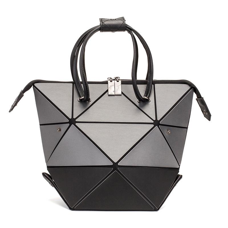 Fashion Geometric Rhombic Handbag for Women featuring a unique geometric design, soft handle, and practical internal pockets.