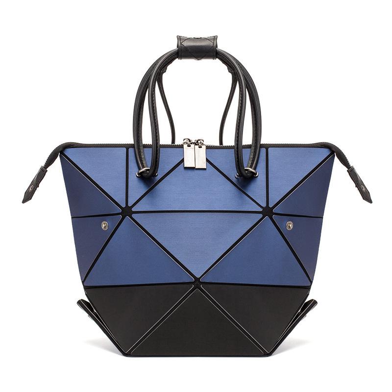 Fashion Geometric Rhombic Handbag for Women featuring a unique geometric design, soft handle, and practical internal pockets.
