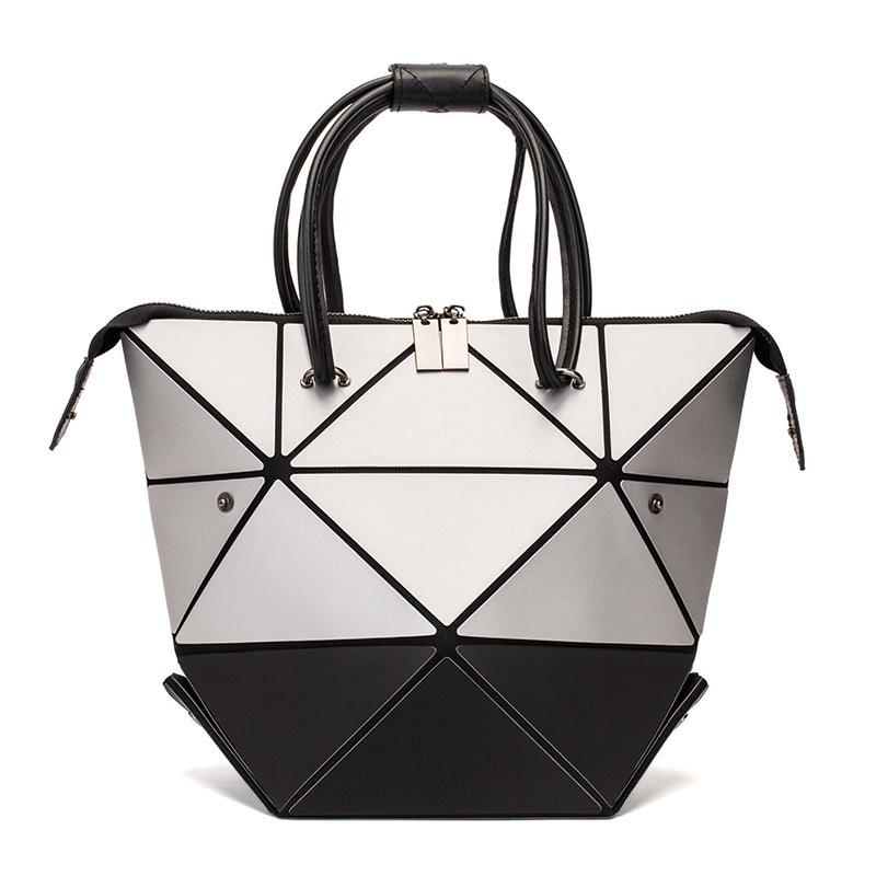 Fashion Geometric Rhombic Handbag for Women featuring a unique geometric design, soft handle, and practical internal pockets.