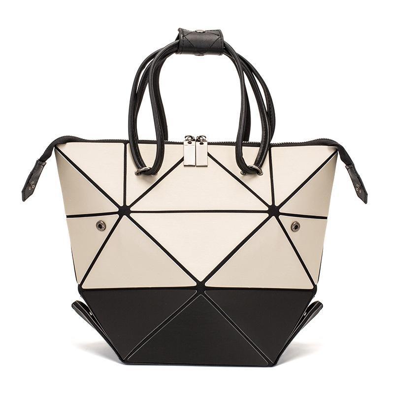 Fashion Geometric Rhombic Handbag for Women featuring a unique geometric design, soft handle, and practical internal pockets.