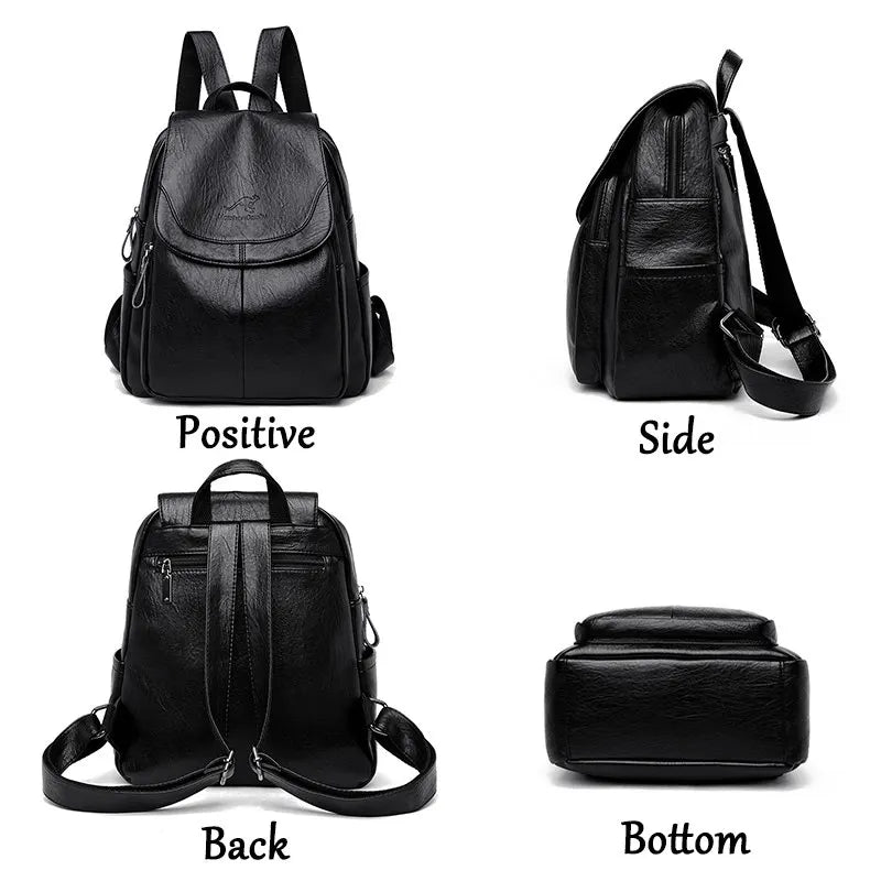 Gallantry Backpack featuring a physiological curve back system, made from high-quality leather, suitable for various activities.