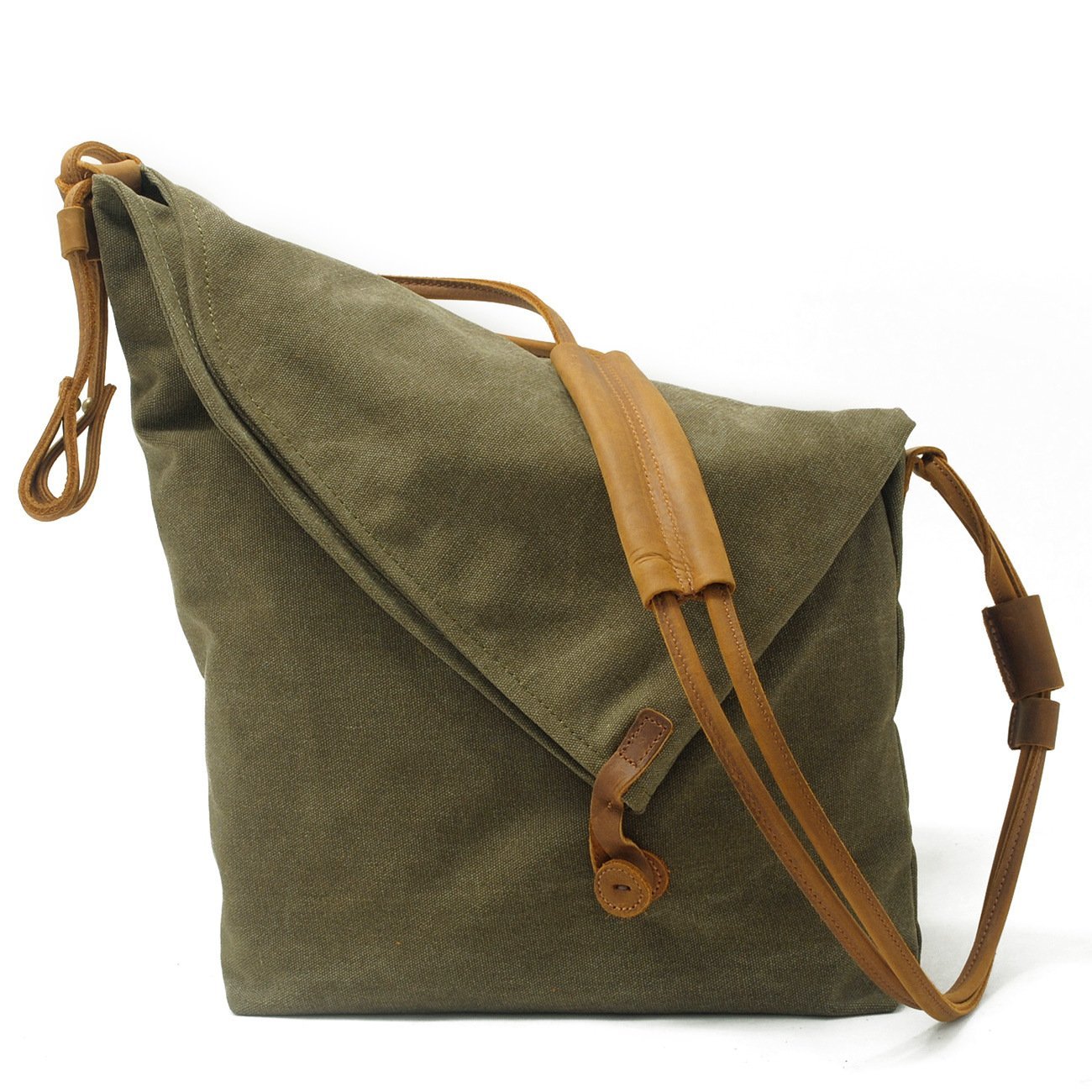A stylish Retro Art Cloth Crossbody Bag for Women featuring a unique design, high-density canvas material, and adjustable cowhide shoulder strap.