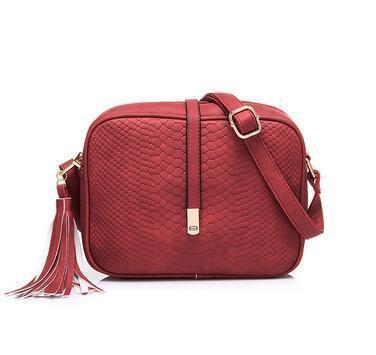Solid Color Leisure Female Crossbody Bag in matte PU material, showcasing its stylish design and compact size.