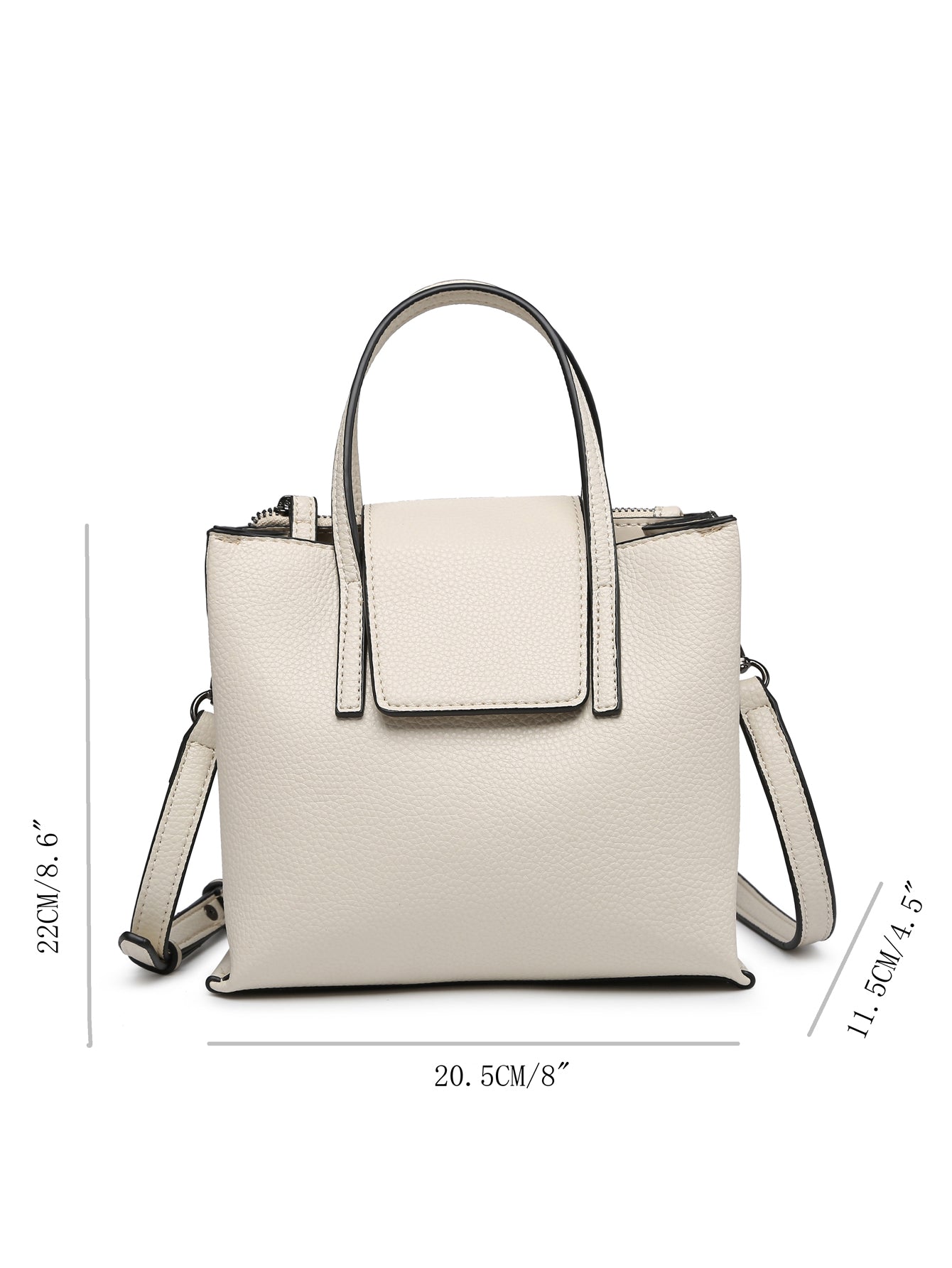 Women Crossbody Tote Bag with triple compartments, adjustable strap, and stylish design in a compact size.