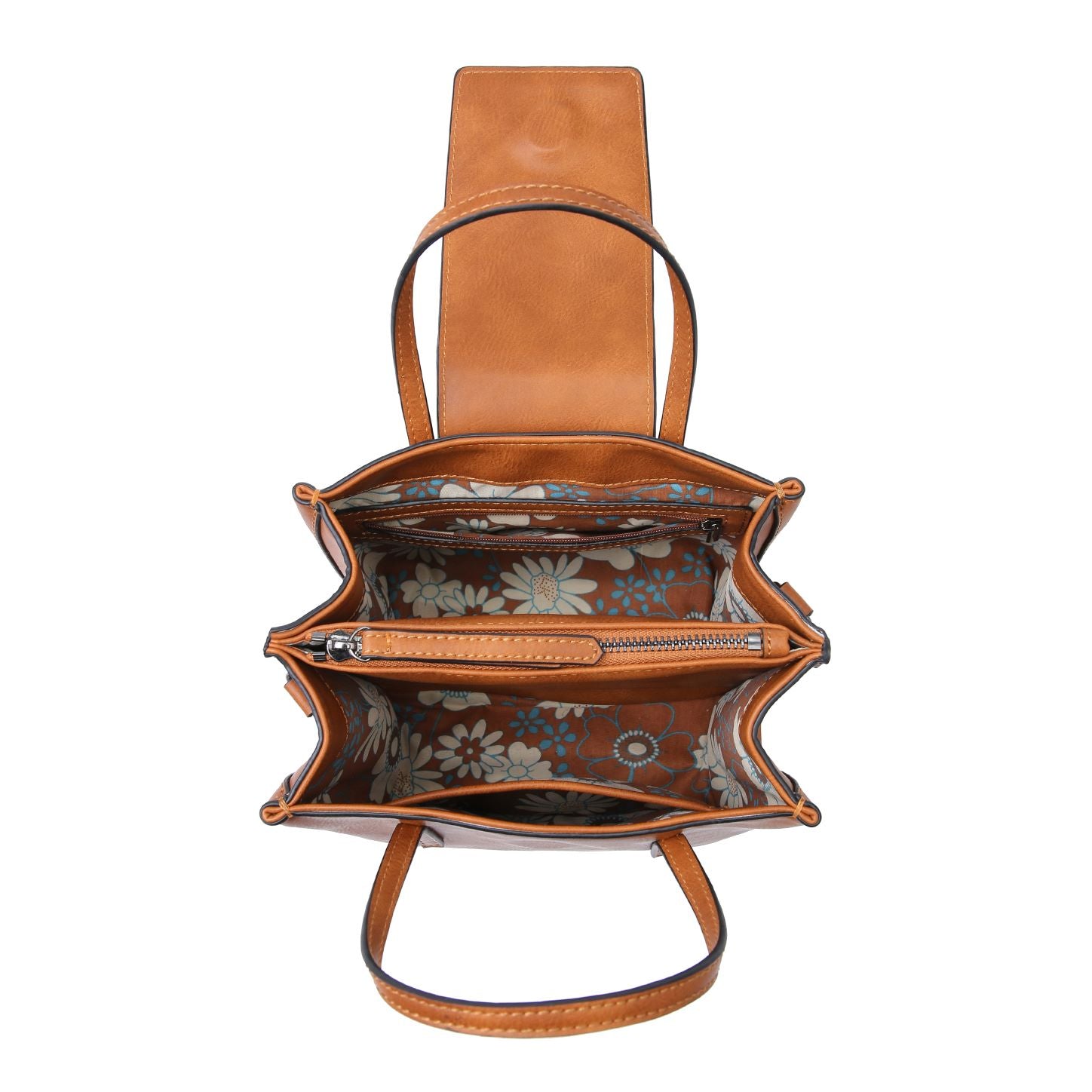 Women Crossbody Tote Bag with triple compartments, adjustable strap, stylish design, perfect for daily use.