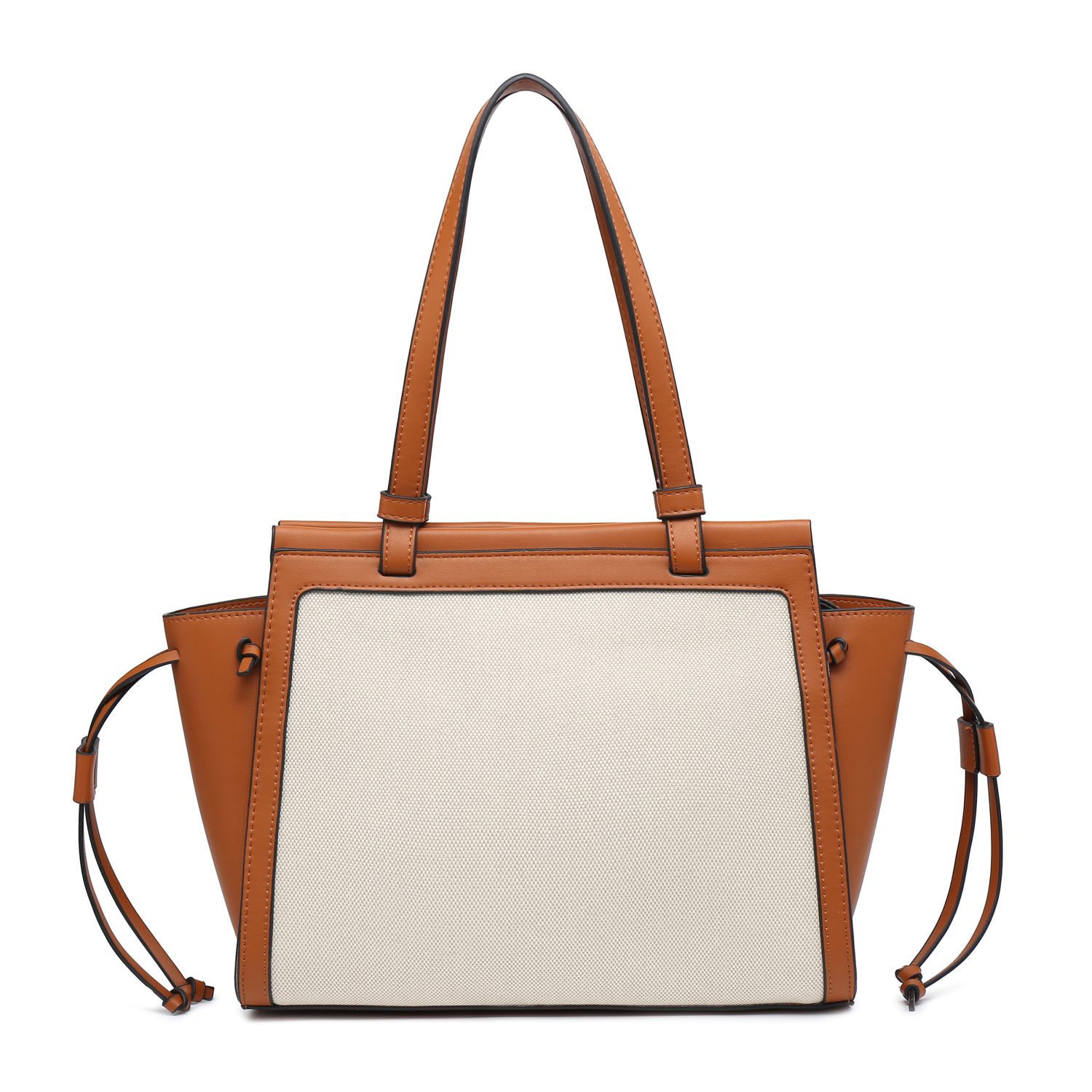 Women Hobo Tote Bag in minimalist design, crafted from soft vegan leather with handmade woven handles, showcasing large capacity.