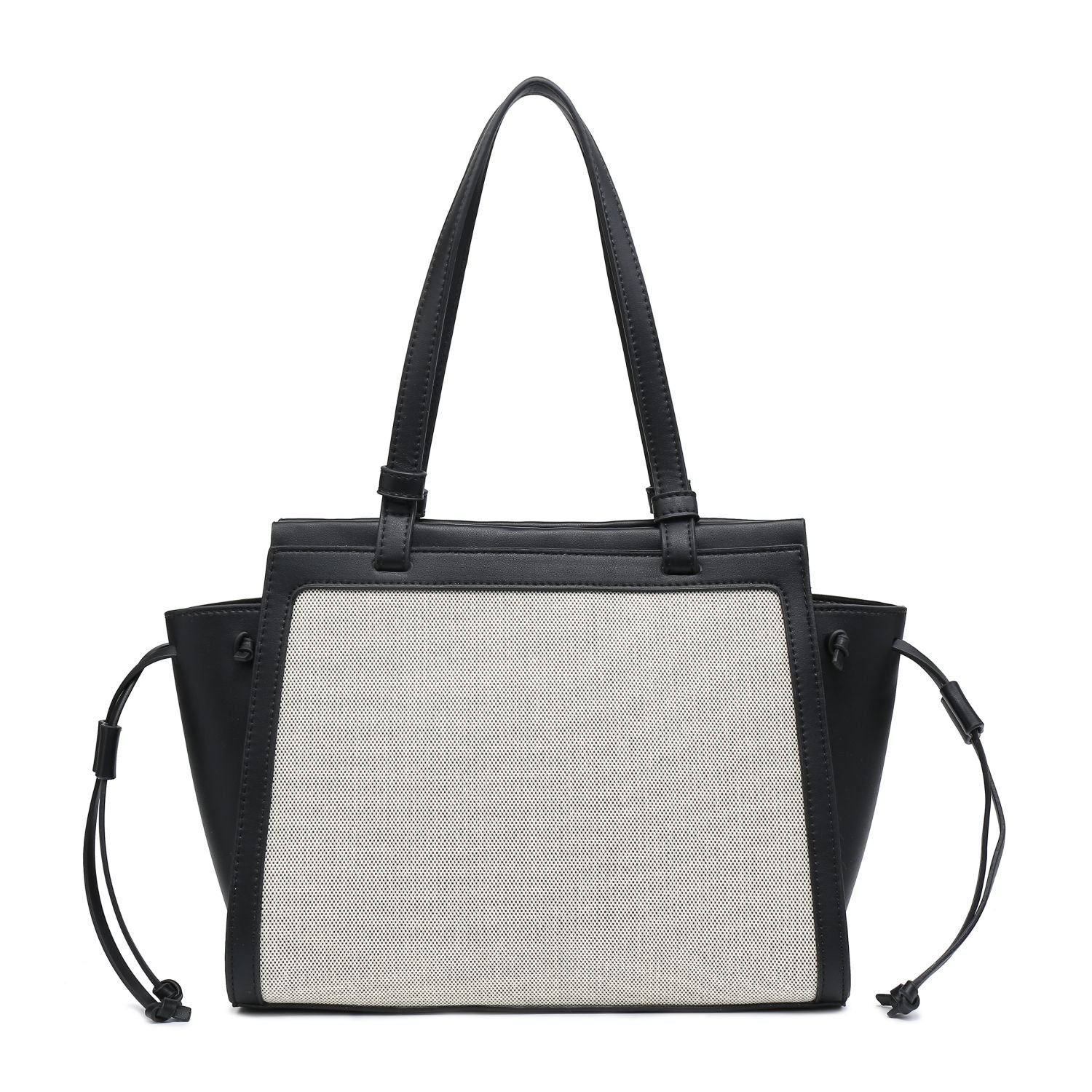 Women Hobo Tote Bag in minimalist design, crafted from soft vegan leather with handmade woven handles, showcasing large capacity.