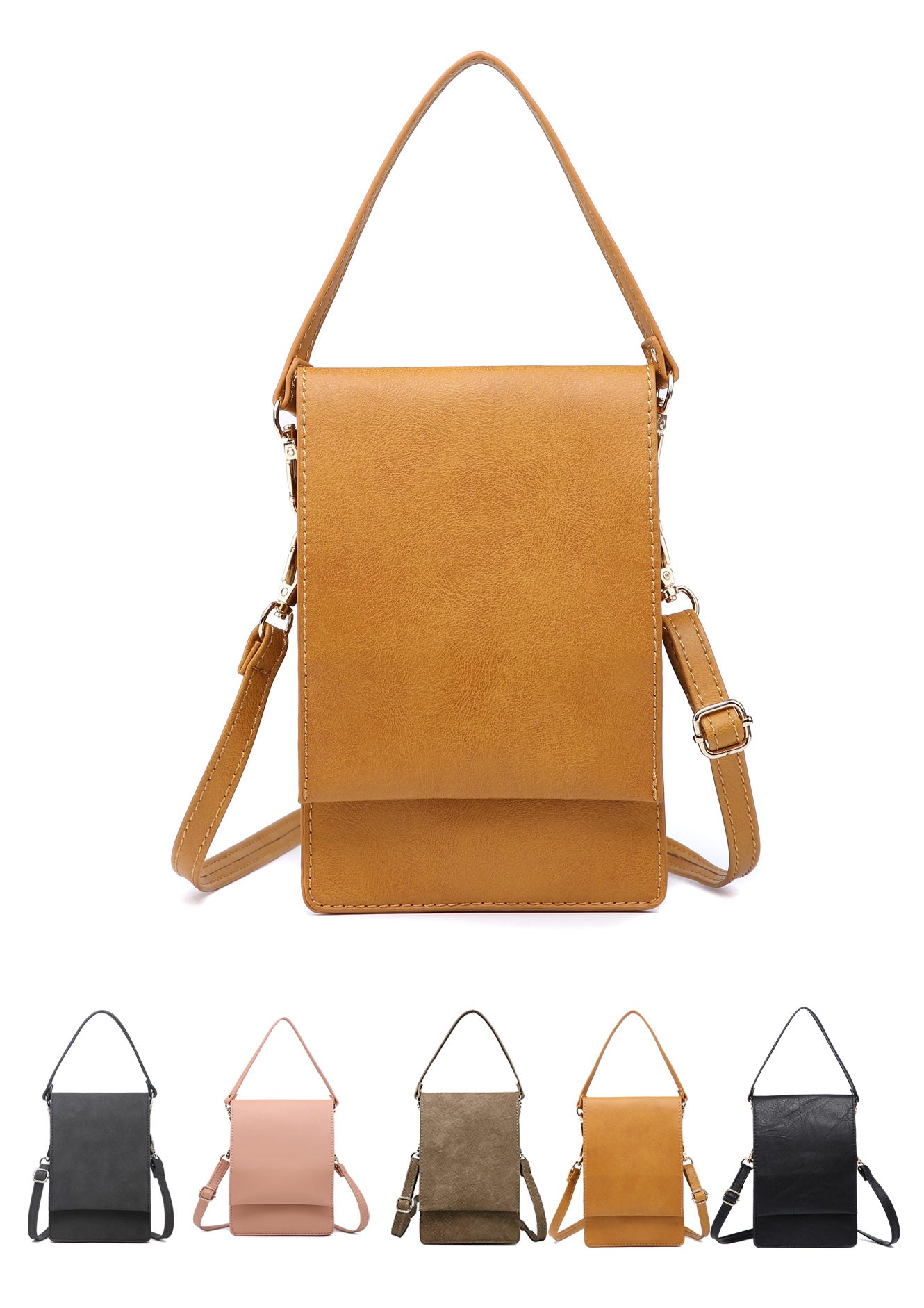 Women Small Crossbody Purse in stylish design, featuring multiple pockets for phone and essentials.