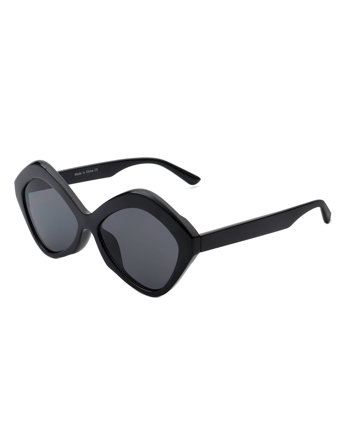 Amethyst Women Geometric Fashion Hexagonal Cat Eye Sunglasses with a stylish design and UV protection.