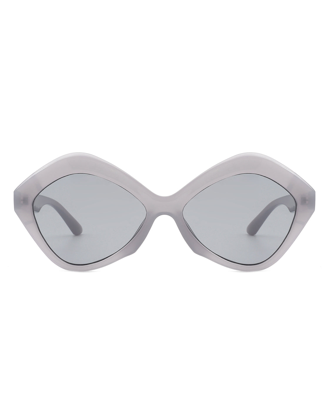 Amethyst Women Geometric Fashion Hexagonal Cat Eye Sunglasses with a stylish design and UV protection.